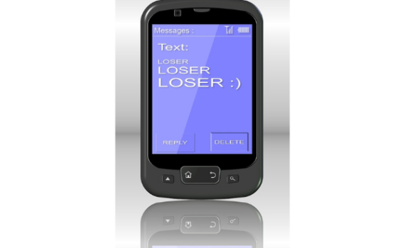 Getting negative texts on a phone.