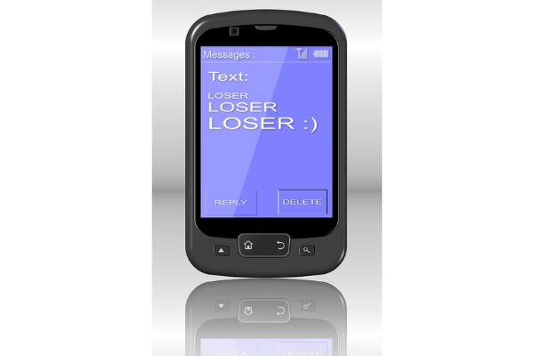 Getting negative texts on a phone.