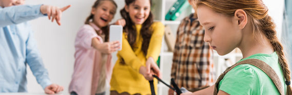 Group laughing a teen