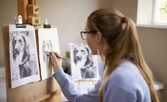 Teen drawing